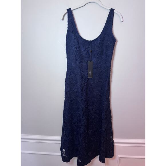 KOBI HALPERIN Jacqueline Sleeveless Lace Midi-Dress navy blue sz 2 $698 NWT - Picture 3 of 16